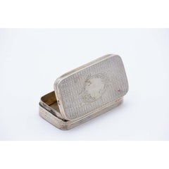 Guilloche silver snuff box