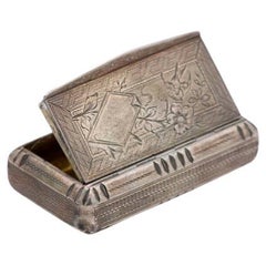 Guilloche silver snuff box