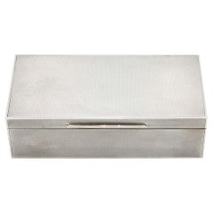 Guilloche silver tobacco box