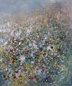 Confetti: Impressionist Painting, Mixed Media on Panel, 2010s, New, 24x20