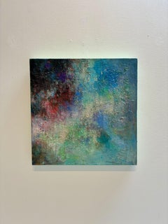 Star Vineyard: Pintura al óleo abstracta sobre lienzo, década de 2010, nueva, 24x24