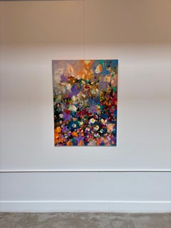 The Field Beyond: Impressionist, Mixed Media on Canvas, 2010s, New, 40x30