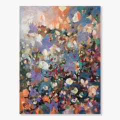 The Field Beyond: Impressionist, Mixed Media on Canvas, 2010s, New, 40x30