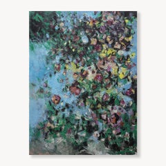 Trellis I: Impressionist Painting, Mixed Media on Canvas, 2010s, New, 40x30