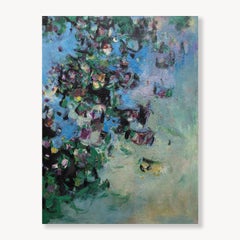 Trellis II: Impressionist Painting, Mixed Media on Canvas, 2010s, New, 40x30
