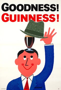 Guinness - Goodness! Guinness! Original Poster by R. Peppe, 1960
