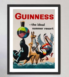 Guinness - «El lugar ideal para pasar el verano». Cartel original de John Gilroy, 1961