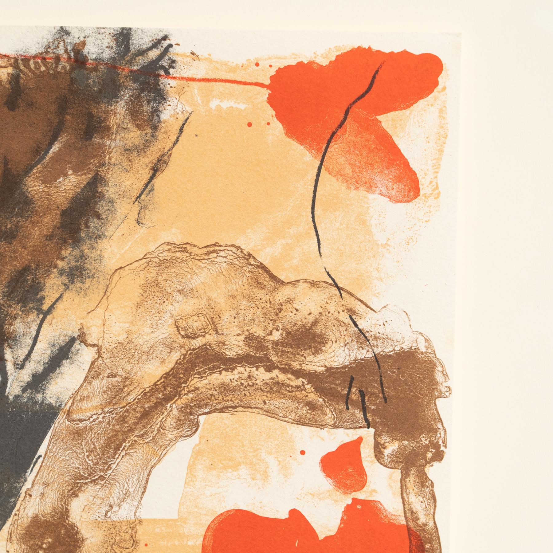 Guinovart Color Abstract Framed Lithography on Paper, 1999 For Sale 1