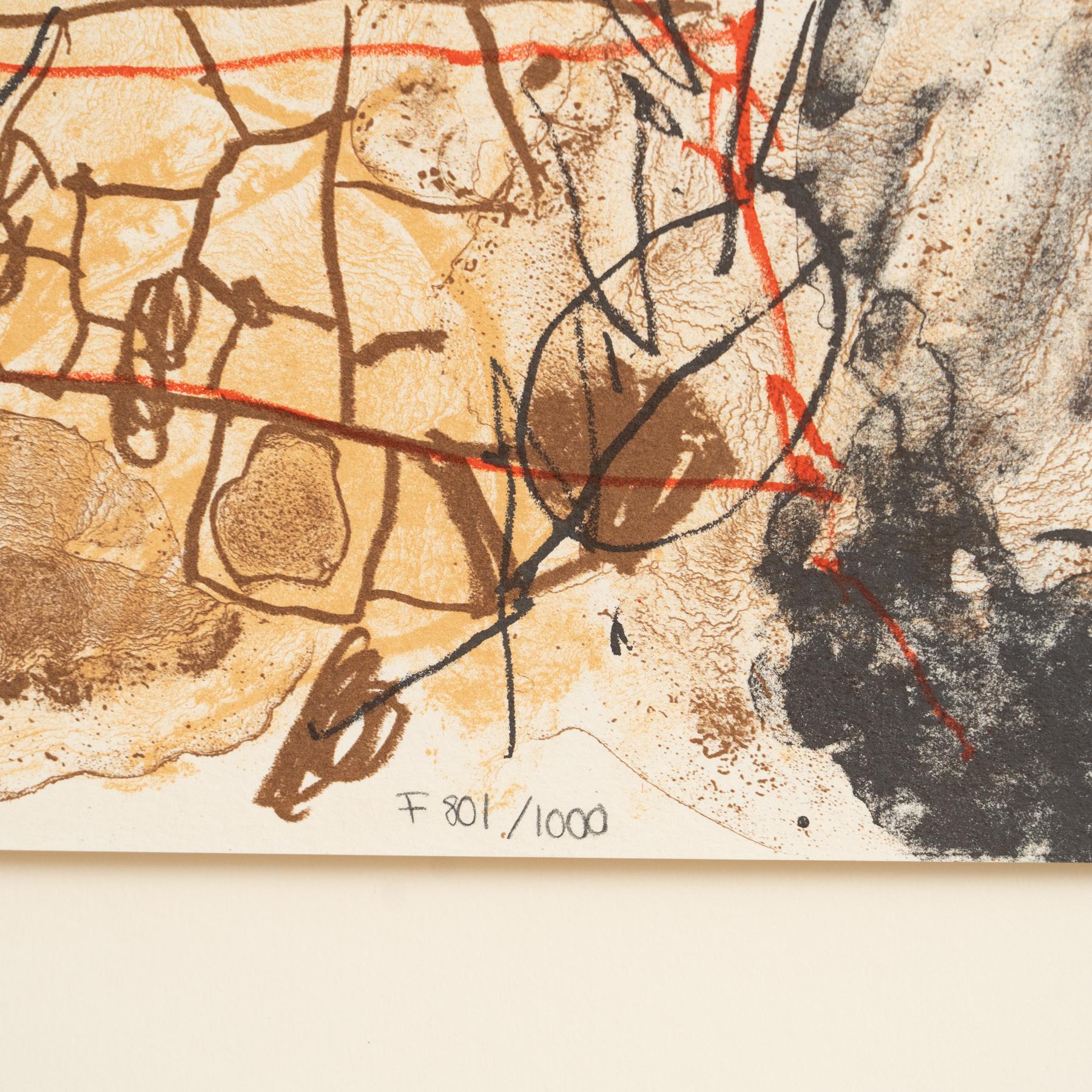 Guinovart Color Abstract Framed Lithography on Paper, 1999 For Sale 3