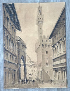 Palazzo Vecchio Firenze Florence Italy Cityscape painting