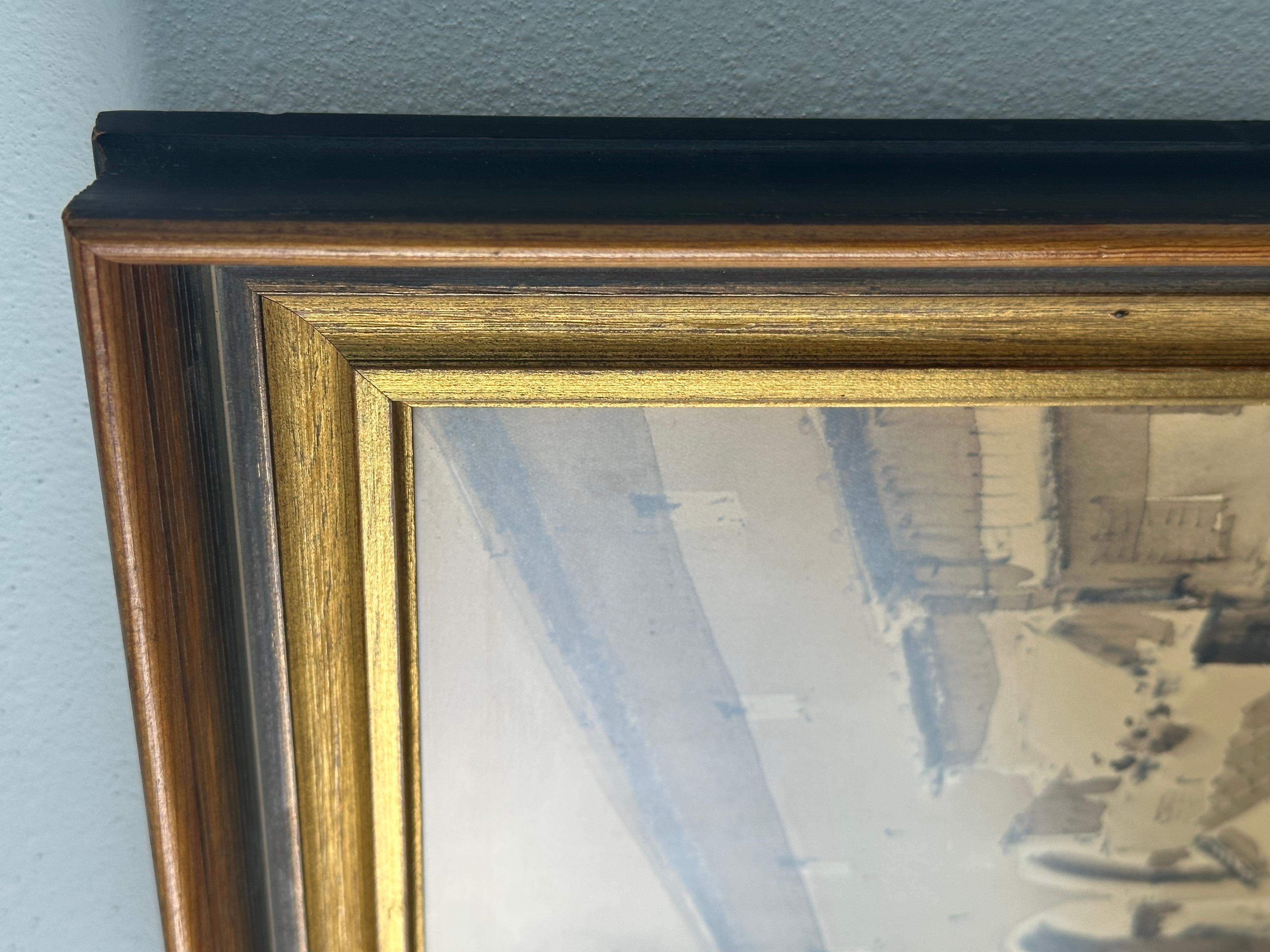 Ponte Vecchio Firenze Florence Italie Peinture paysage urbain en vente 5