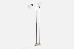 Guiseppe Ostuni, Floor Lamp, Brass, Marble, Acrylic, Italy, 1950s
