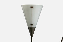 Guiseppe Ostuni, Stehlampe, Messing, Marmor, Acryl, Italien, 1950er Jahre