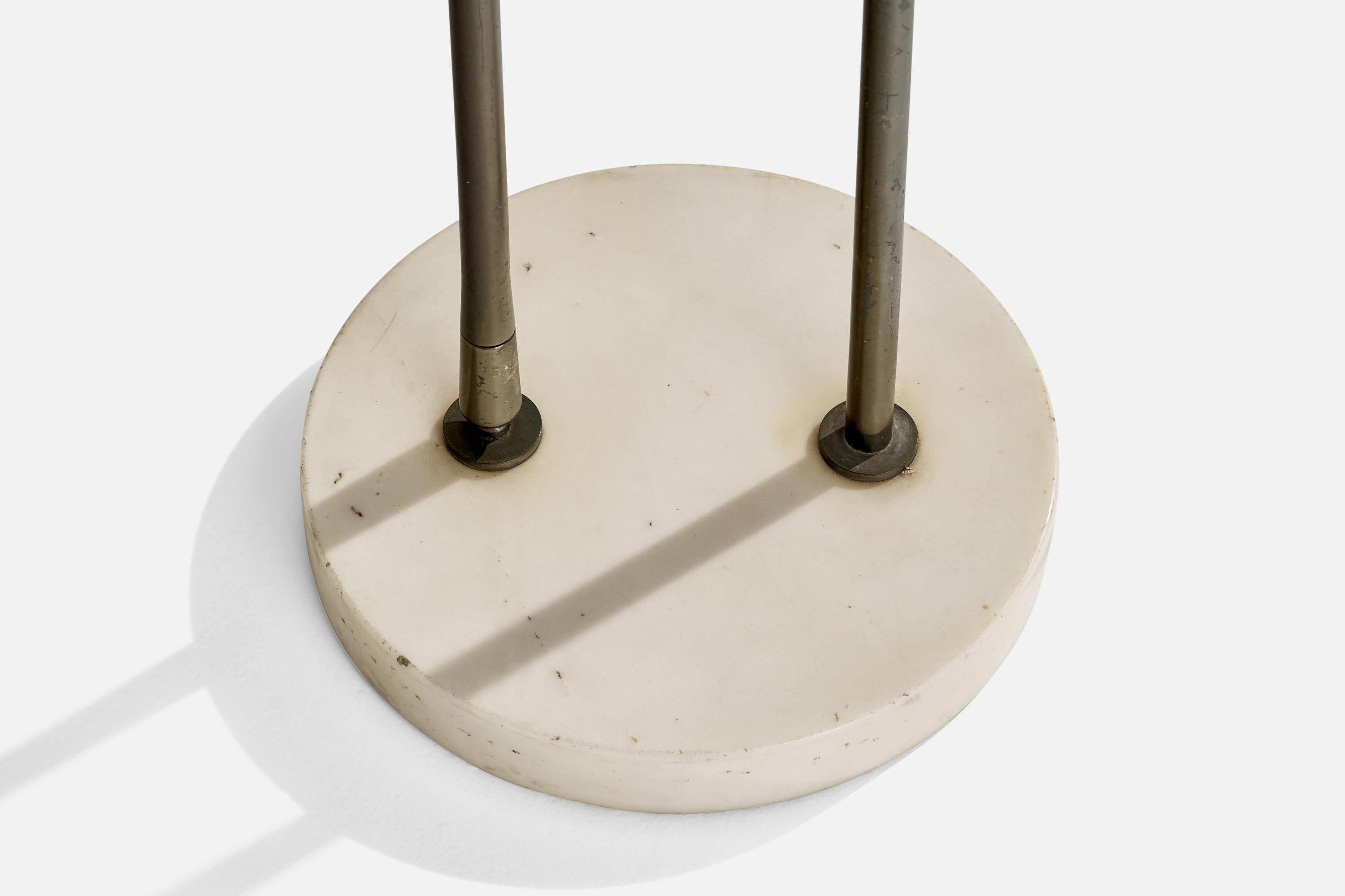 Guiseppe Ostuni, Floor Lamp, Brass, Marble, Acrylic, Italy, 1950s For Sale 2