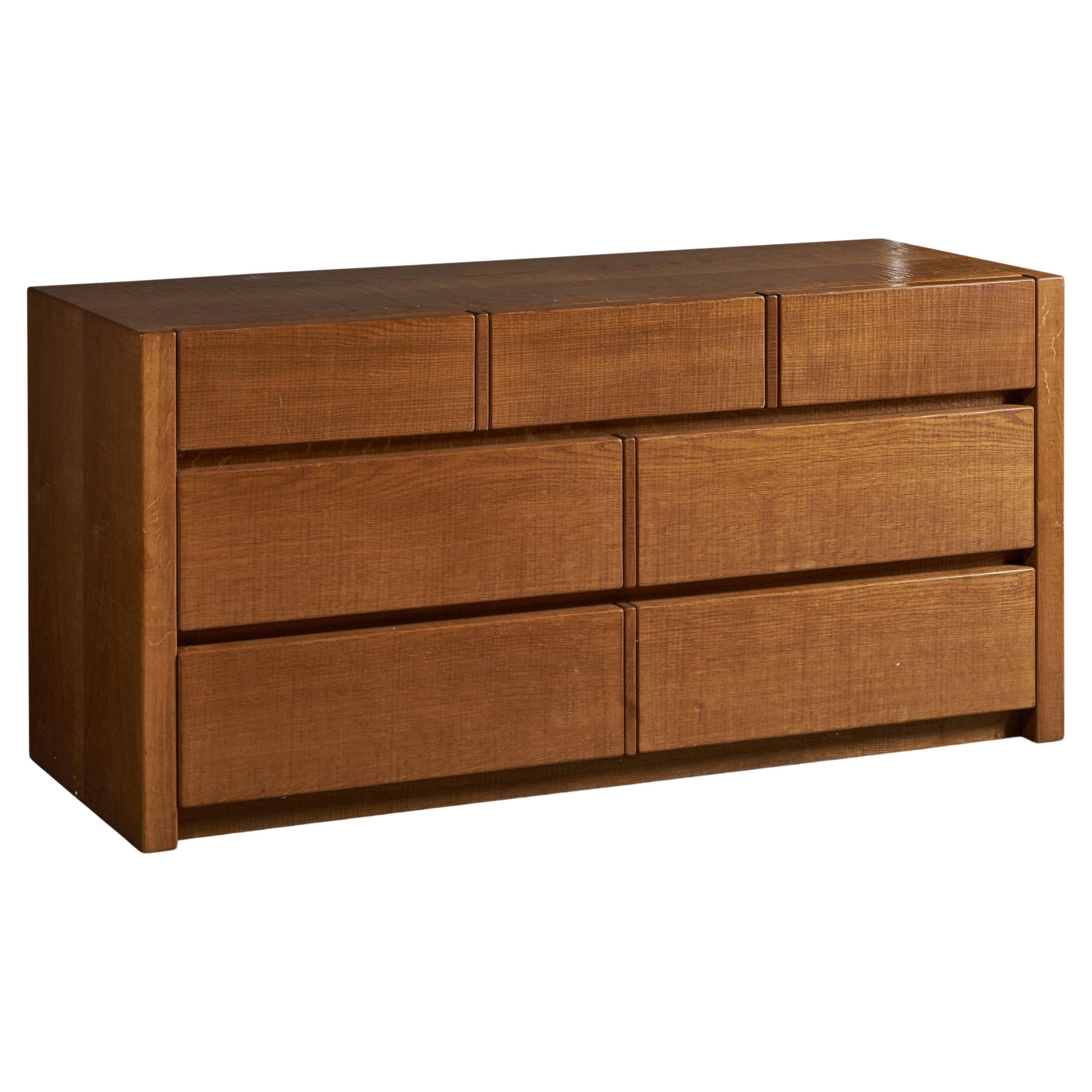 Guiseppe Rivadossi, Chest of Drawers, Oak, Italy, 1980s For Sale