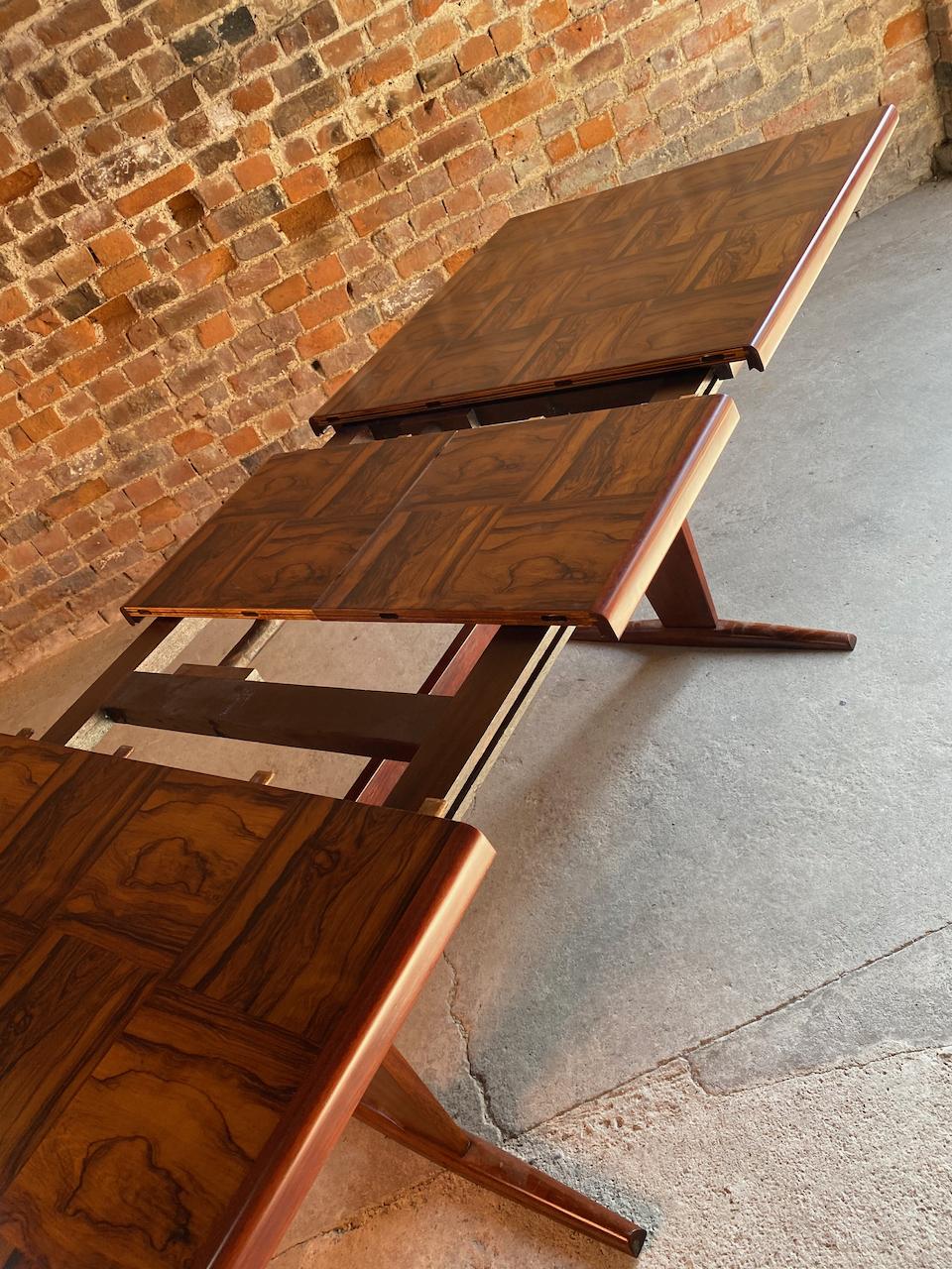 Guiseppe Scapinelli Jacaranda Rosewood Patchwork Dining Table & Chairs, 1950s 1