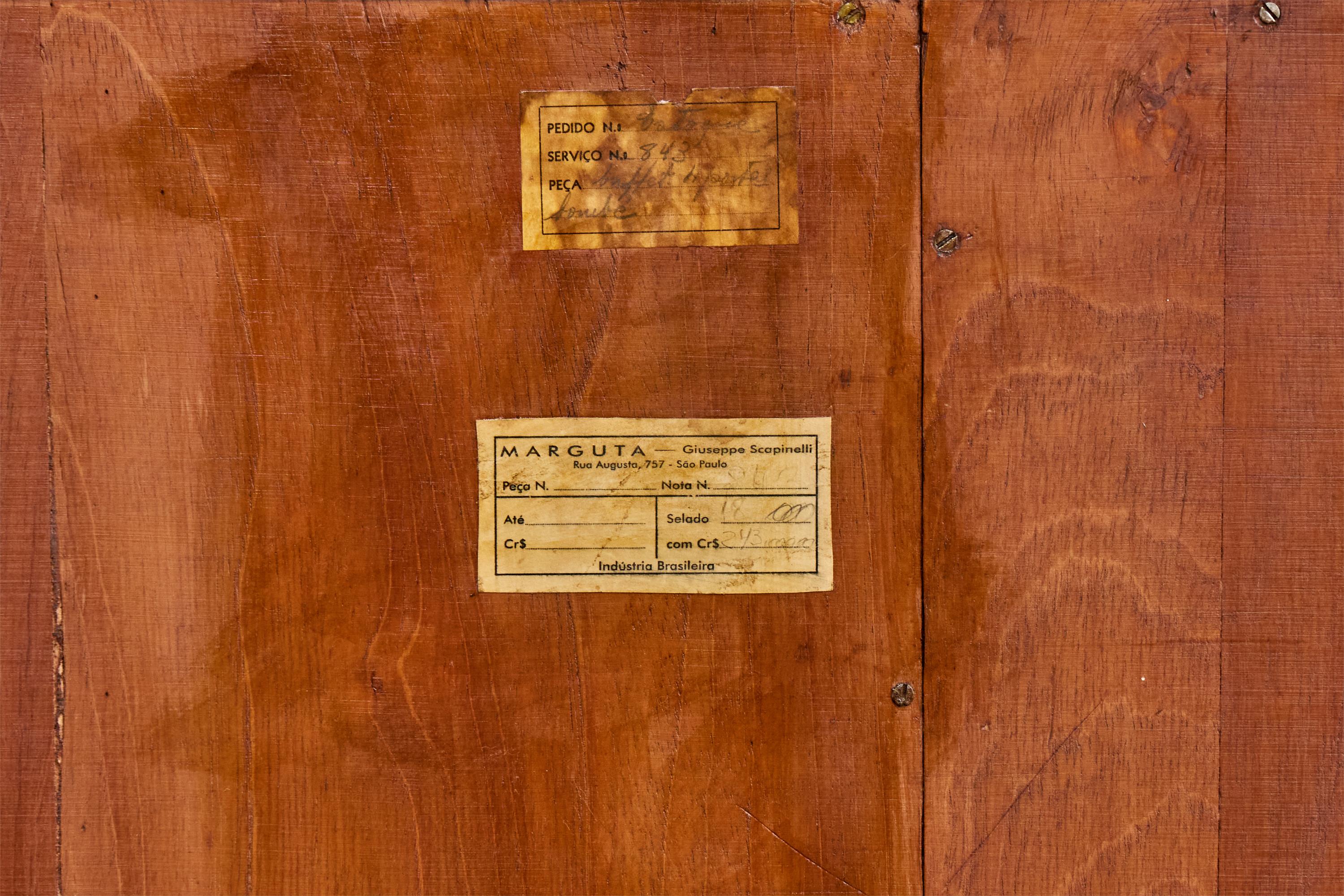 Guiseppe Scapinelli, Sideboard, Wood, Brazil, 1950s For Sale 7