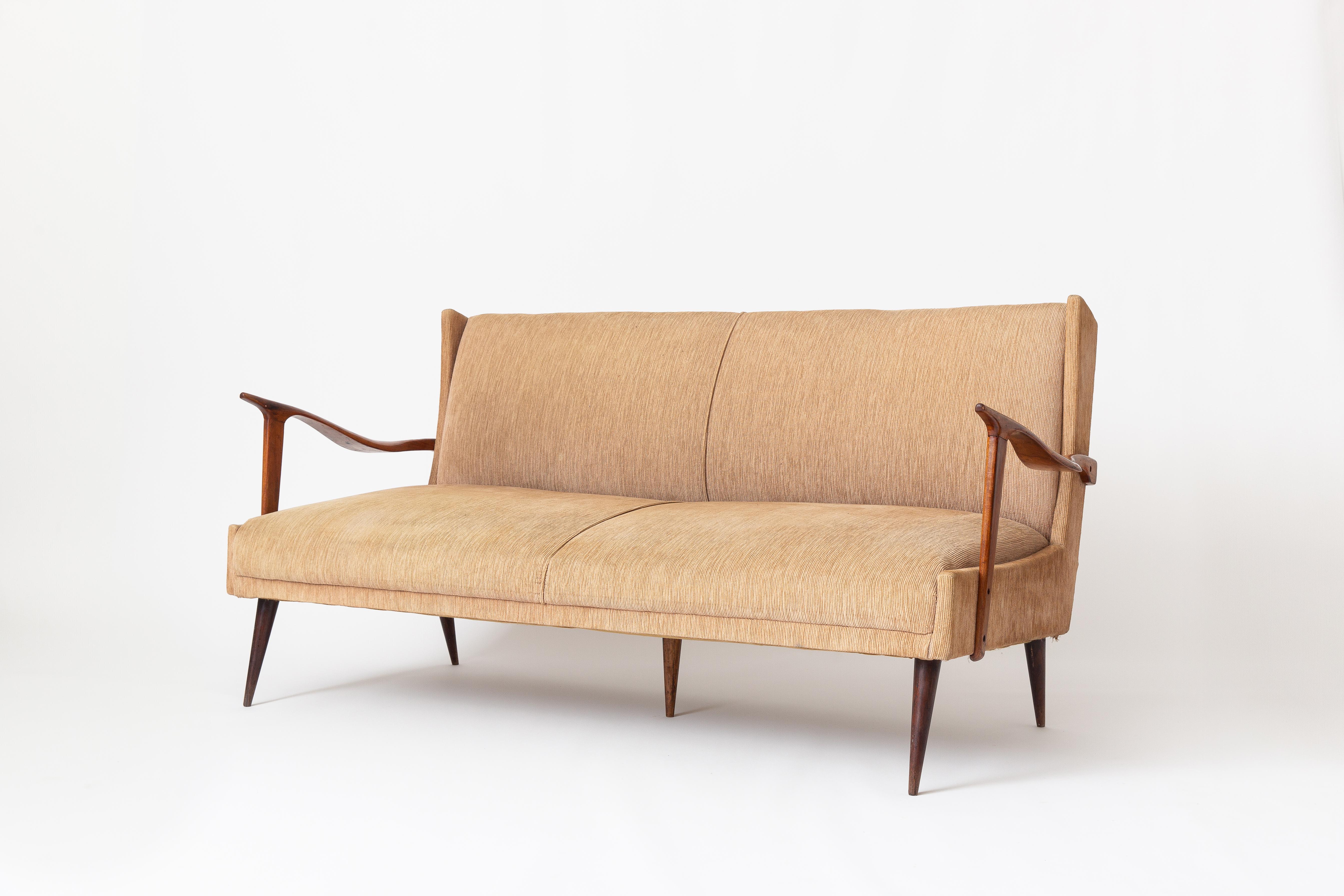 Brazilian Guiseppe Scapinelli Sofa For Sale