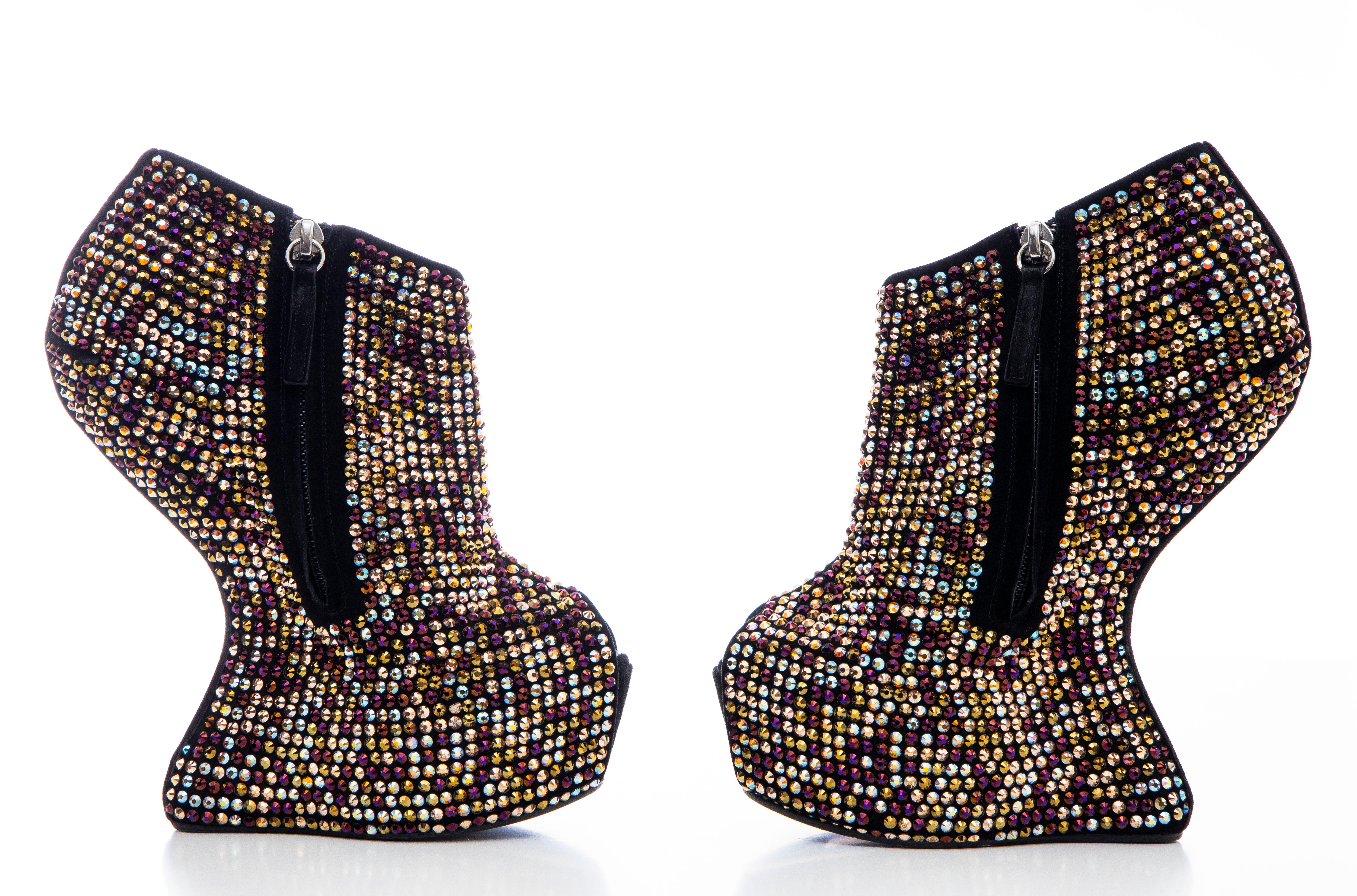 Guiseppe Zanotti Crystal Embellished Wedges, Fall 2012 For Sale 4