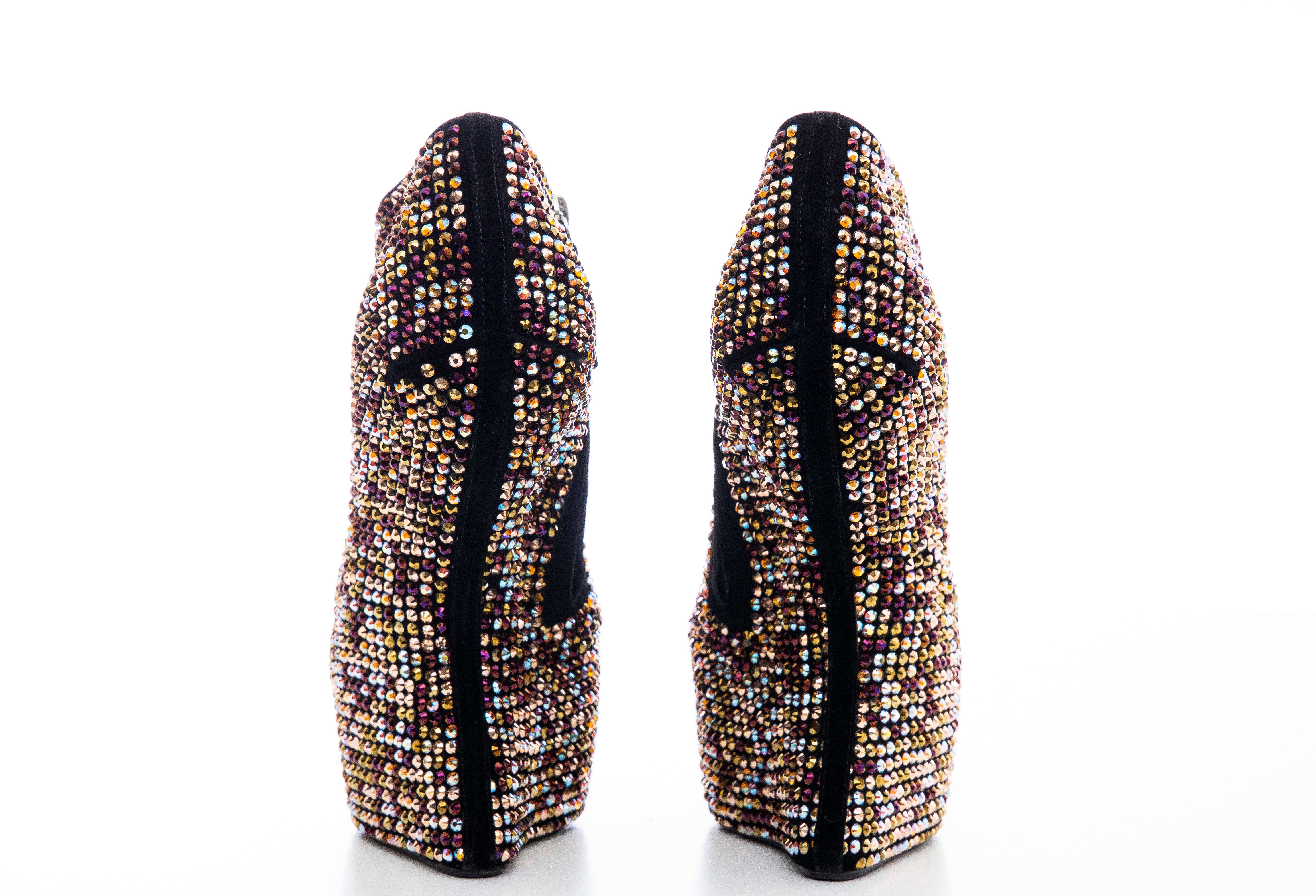 Guiseppe Zanotti Crystal Embellished Wedges, Fall 2012 For Sale 7