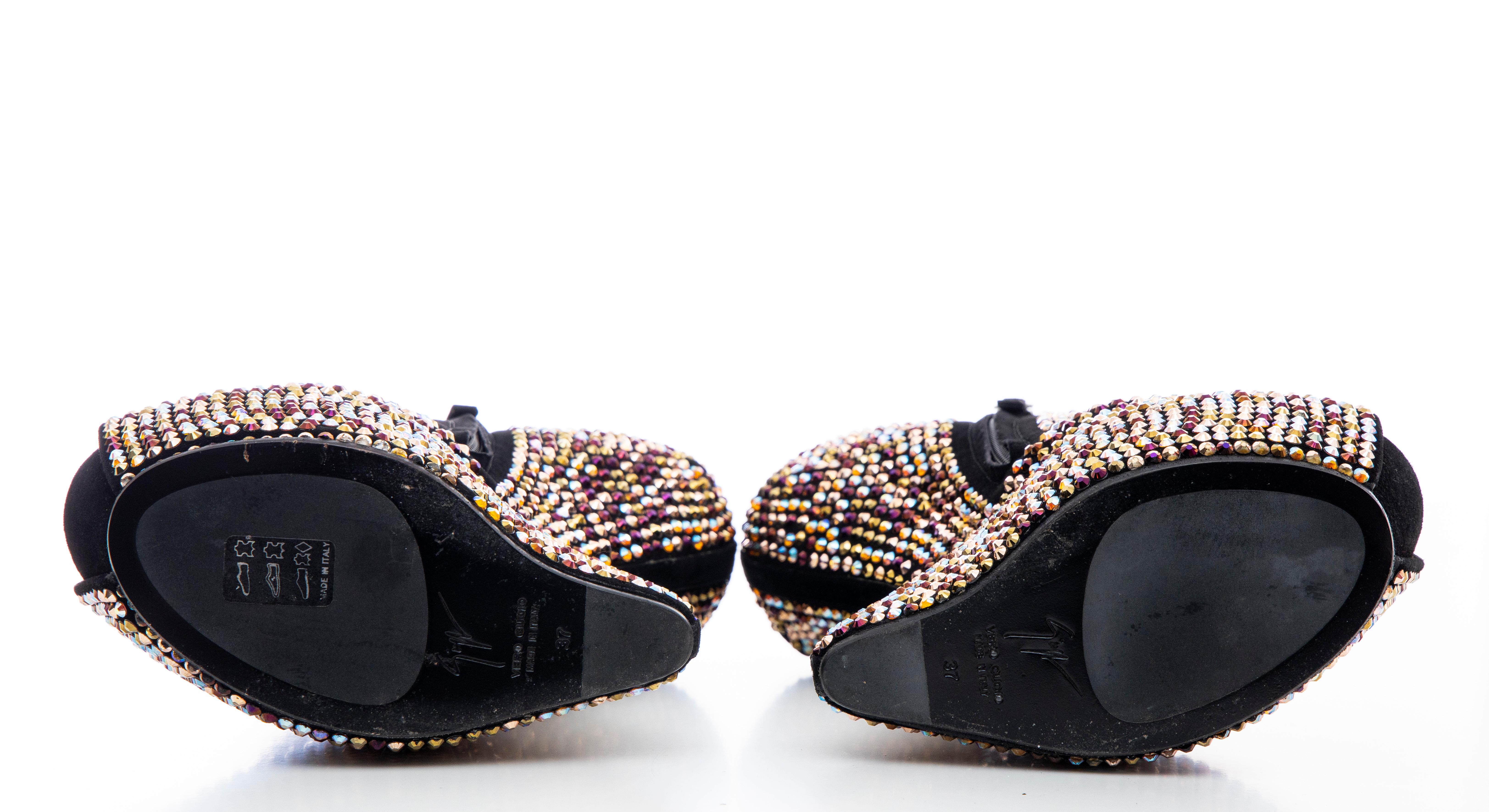 Guiseppe Zanotti Crystal Embellished Wedges, Fall 2012 For Sale 10