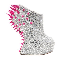 Guiseppe Zanotti Swarovski Crystal & Pink Spiked-Embellished Wedges Fall 2012