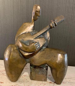 "Guitar Classico" Bronze Sculpture by Elena Laverón
