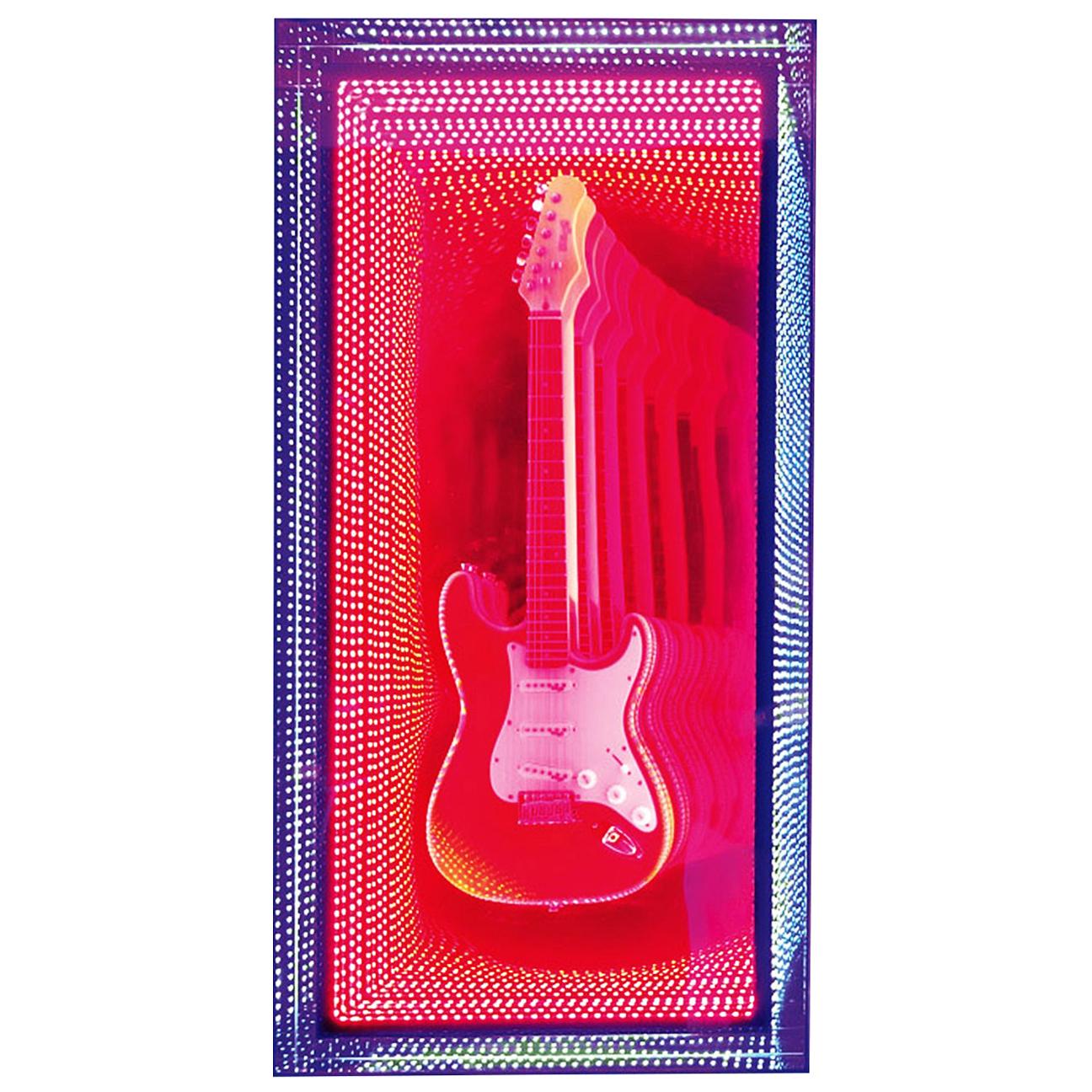 Guitar Infiny Wall Decoration Mirror with Led Lights