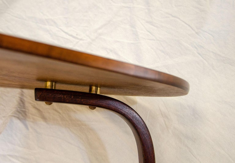 Brass Guitar Pick Table, Yngve Ekström Designed for Dux of Sweden For Sale