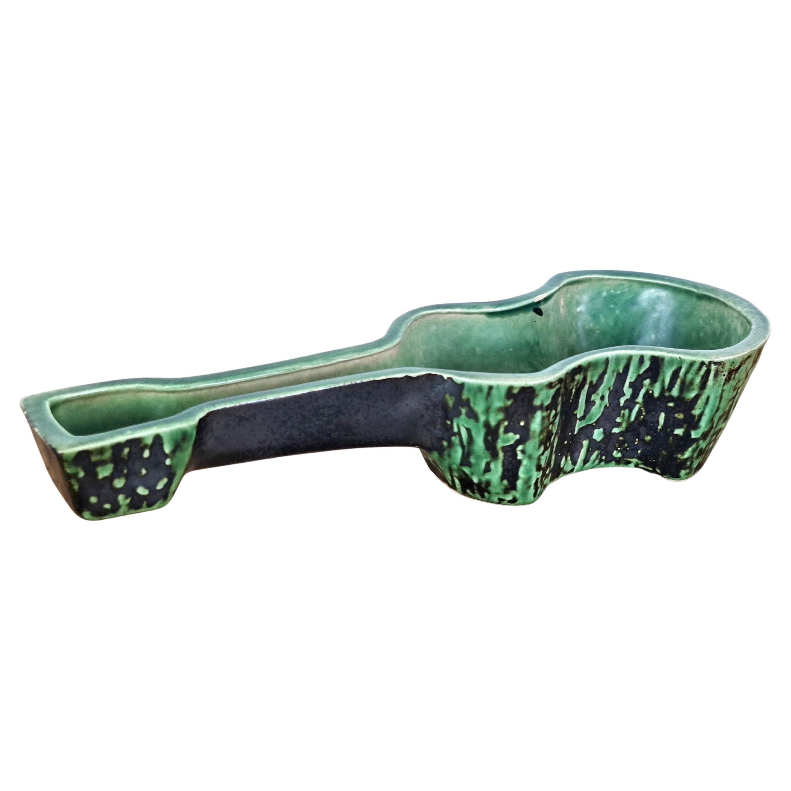Guitar-Shaped Ceramic Dish, Adli Reuver Holland, Model 203, circa 1955 For Sale