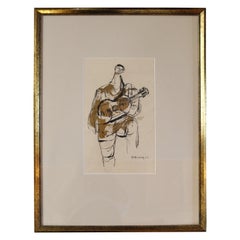 Guitarist Sketch by Walter Peregoy