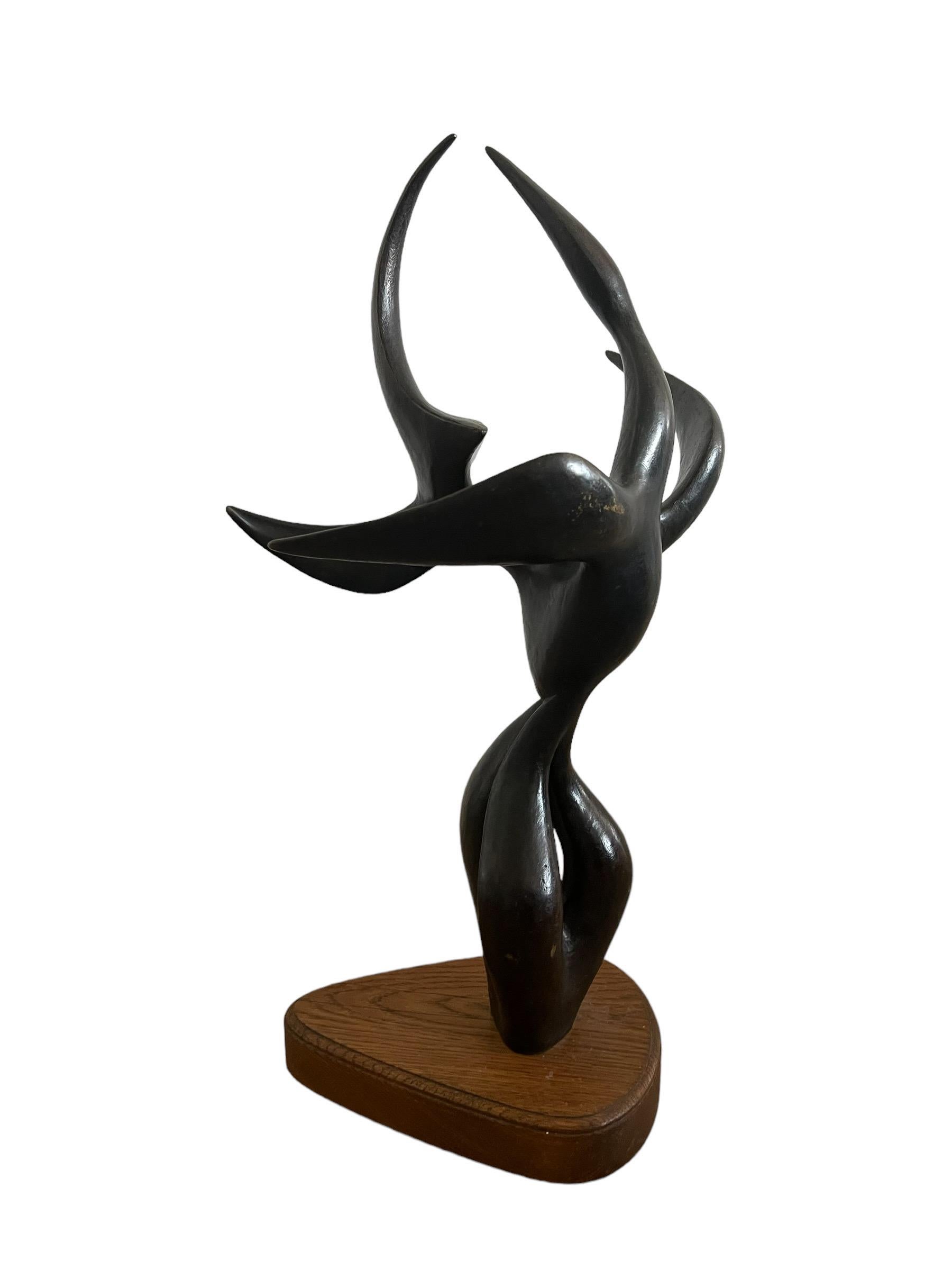 Large Abstract Expressionist Bronze Sculpture Guitou Knoop Woman Surrealist 11