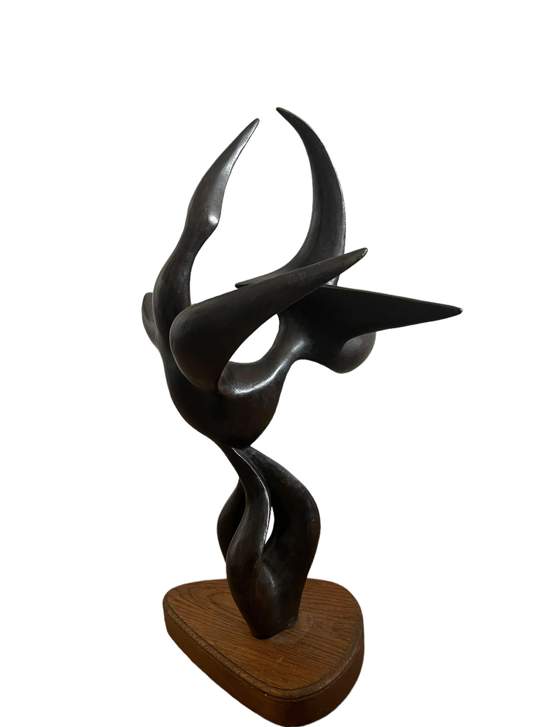 Large Abstract Expressionist Bronze Sculpture Guitou Knoop Woman Surrealist 12