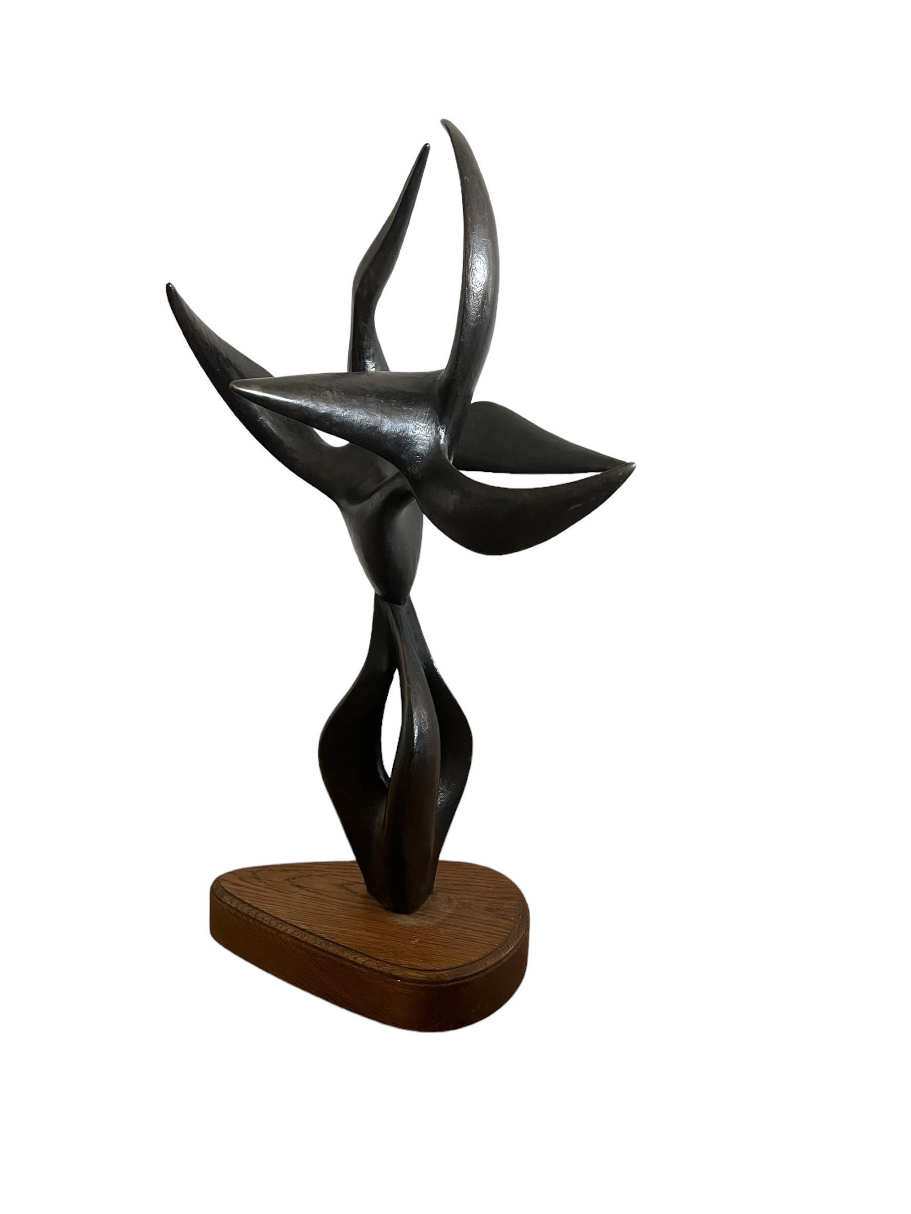 Large Abstract Expressionist Bronze Sculpture Guitou Knoop Woman Surrealist 13