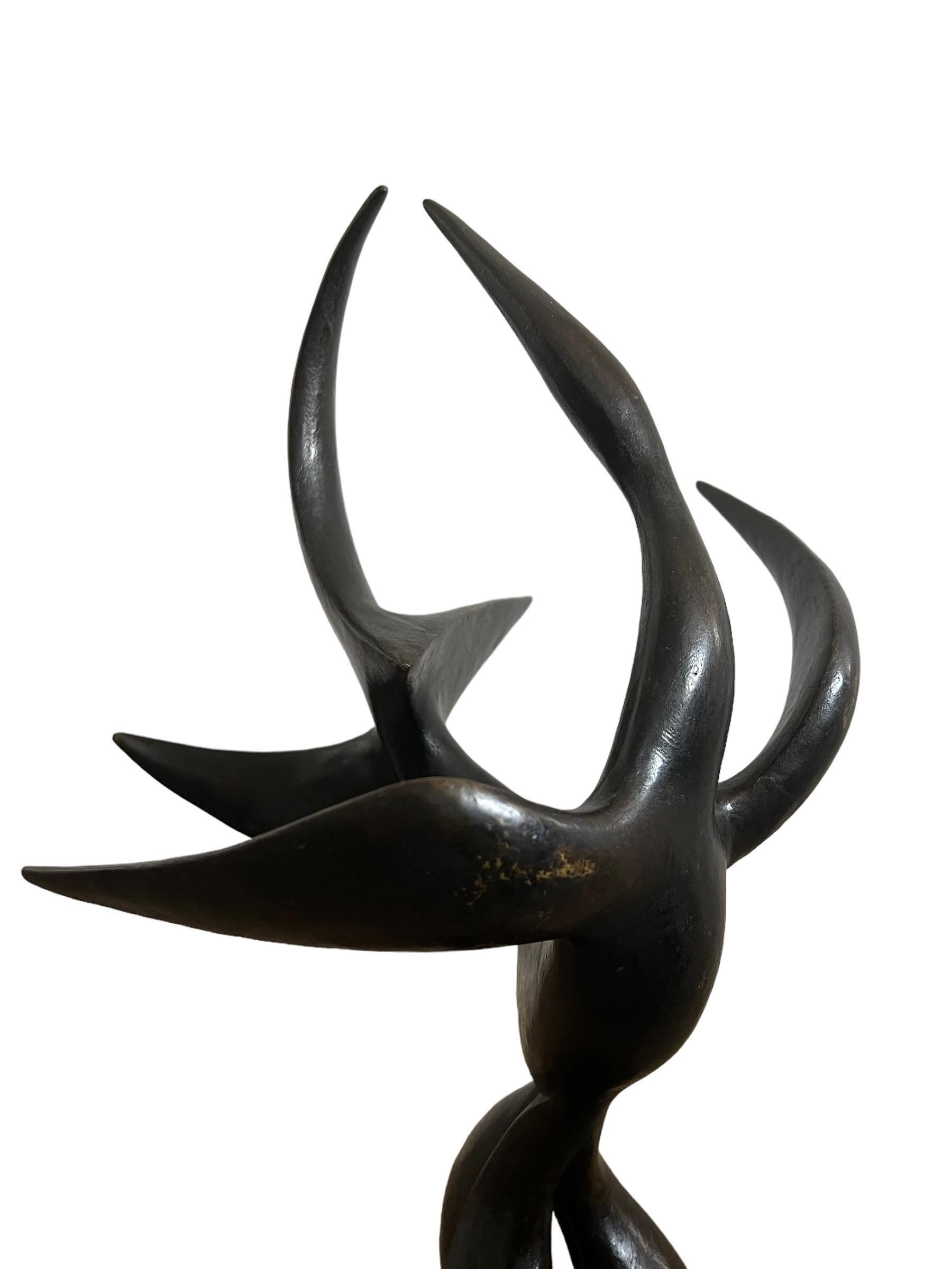 Large Abstract Expressionist Bronze Sculpture Guitou Knoop Woman Surrealist 14