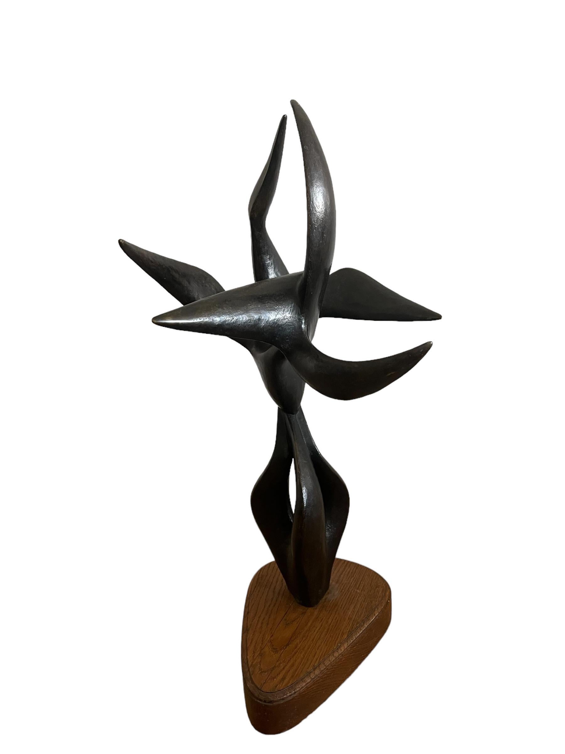 Large Abstract Expressionist Bronze Sculpture Guitou Knoop Woman Surrealist 15