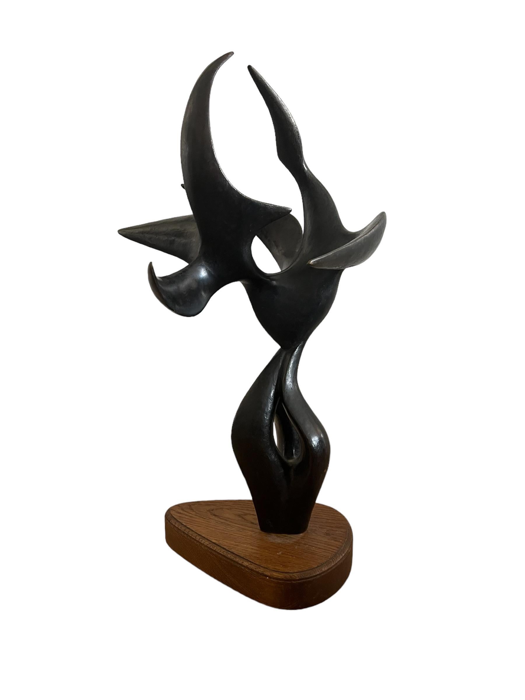 Large Abstract Expressionist Bronze Sculpture Guitou Knoop Woman Surrealist 16