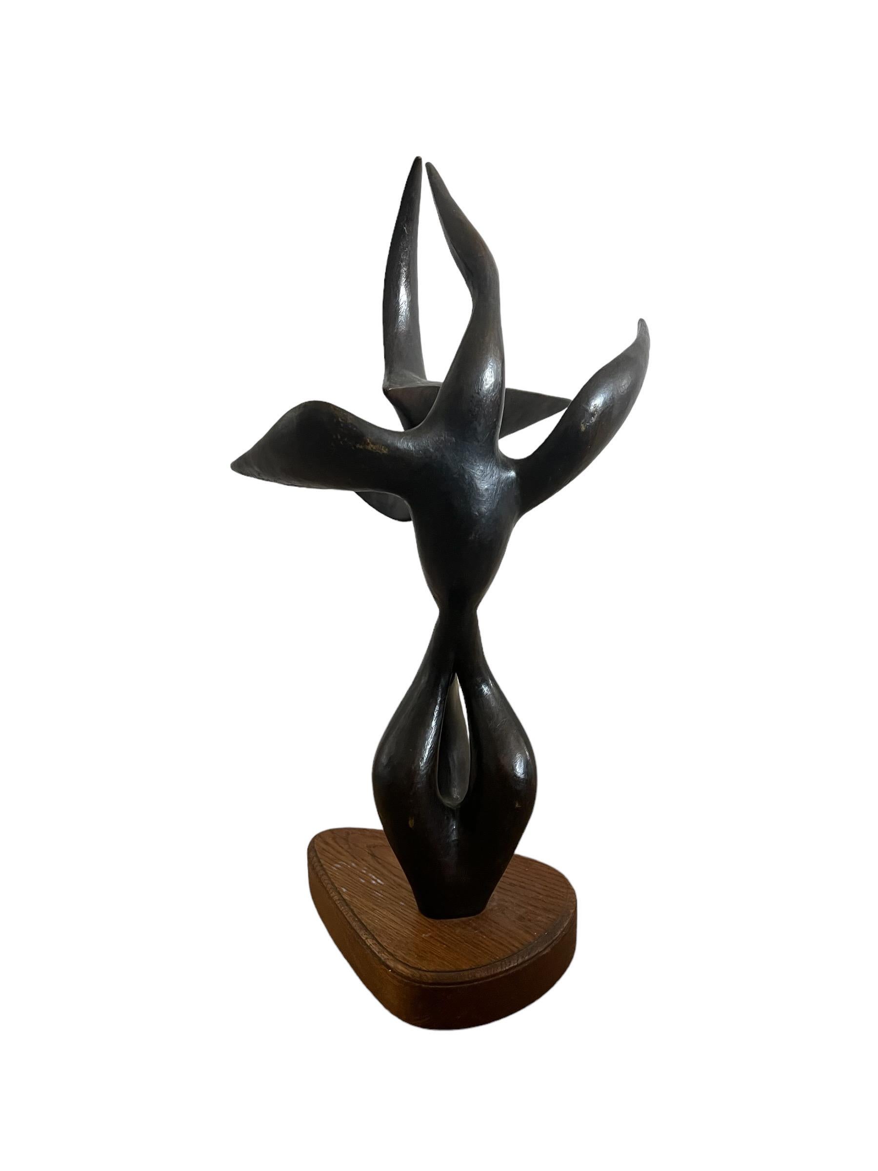 Large Abstract Expressionist Bronze Sculpture Guitou Knoop Woman Surrealist 17