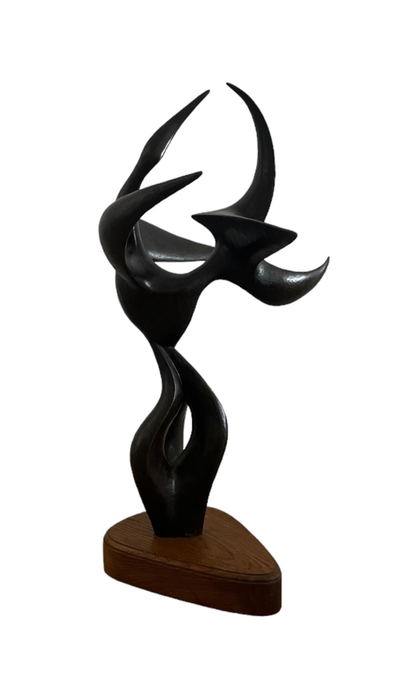 Large Abstract Expressionist Bronze Sculpture Guitou Knoop Woman Surrealist 1