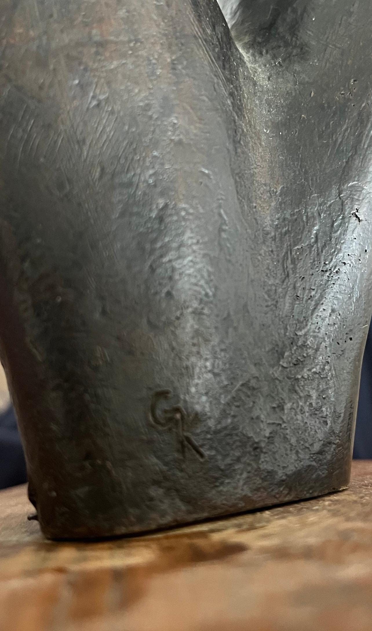 Large Abstract Expressionist Bronze Sculpture Guitou Knoop Woman Surrealist 2