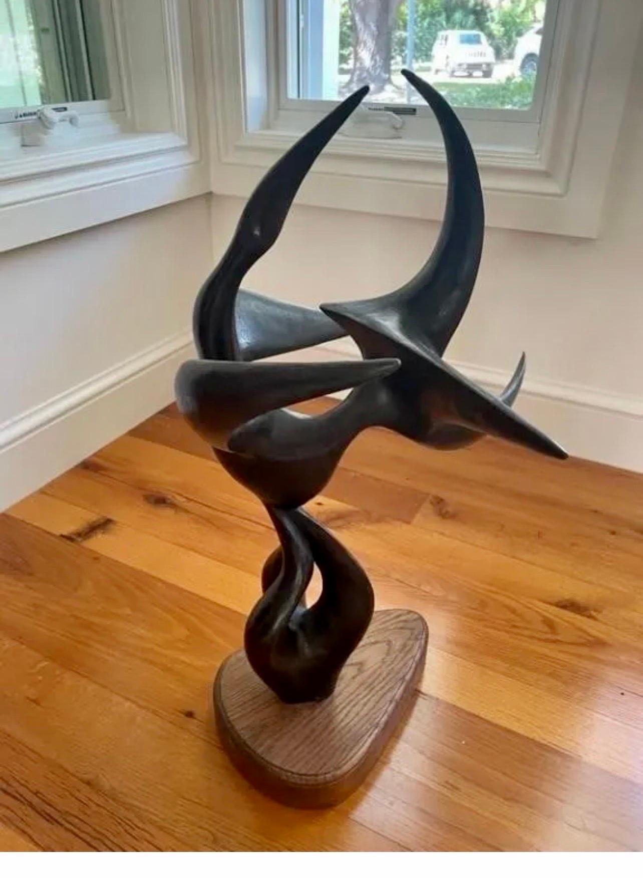 Large Abstract Expressionist Bronze Sculpture Guitou Knoop Woman Surrealist 4