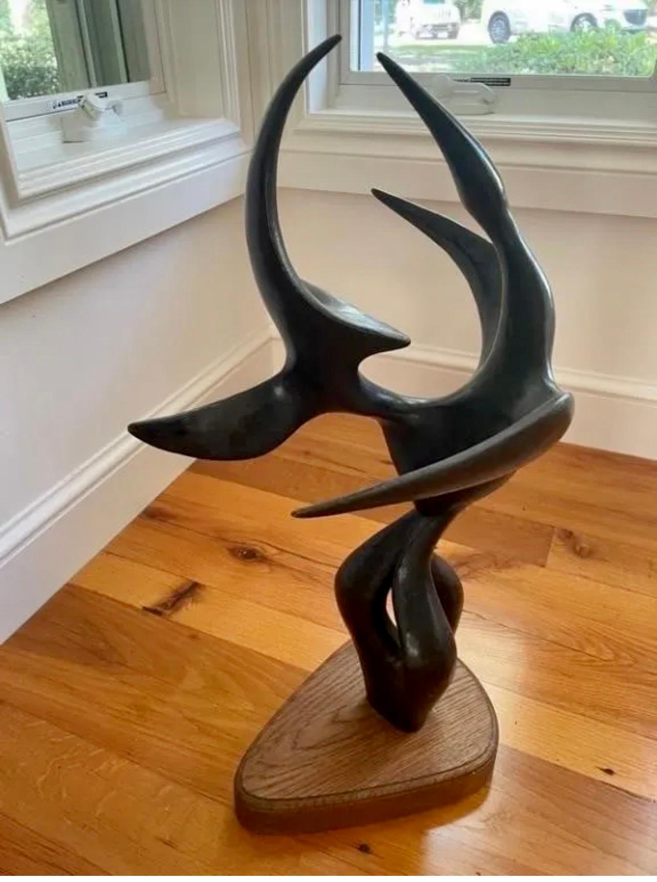 Large Abstract Expressionist Bronze Sculpture Guitou Knoop Woman Surrealist 5