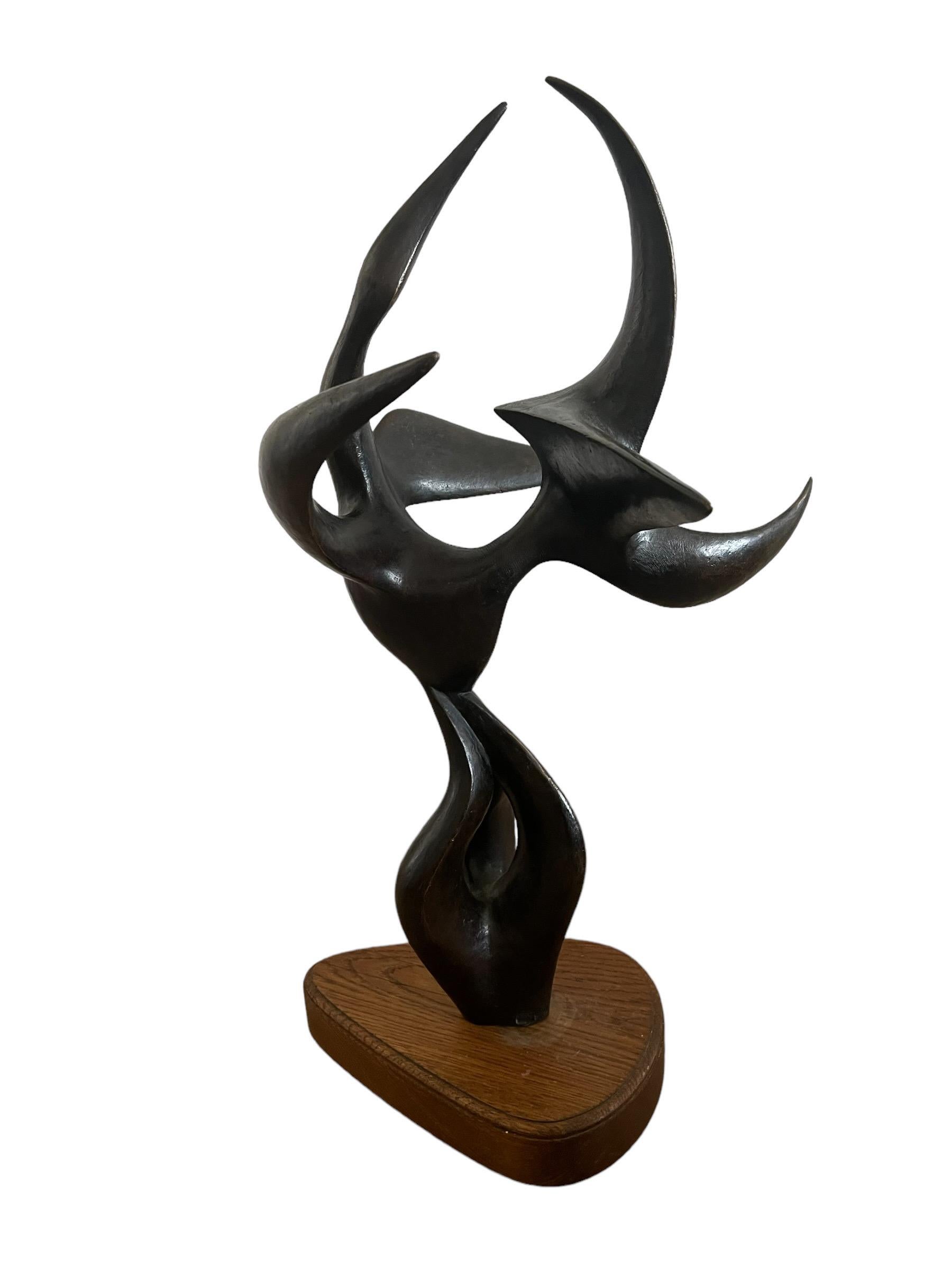 Large Abstract Expressionist Bronze Sculpture Guitou Knoop Woman Surrealist 8