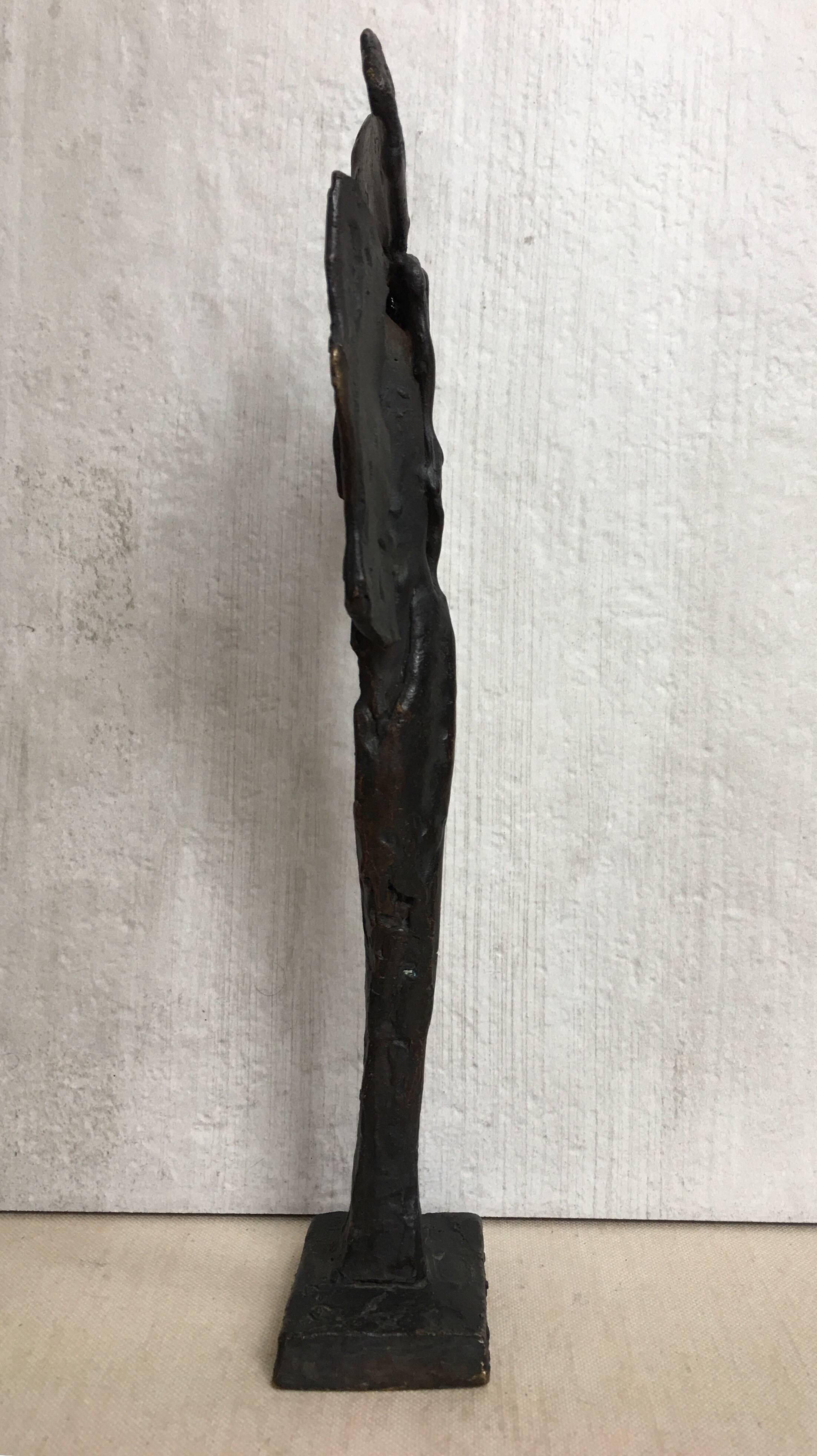Mid-Century Modern abstract bronze metal tabletop sculpture by Guitou Knoop (French, 1909-1985). Signed and dated 1965 on base.  This work is 1 of 5 available for purchase. 

 