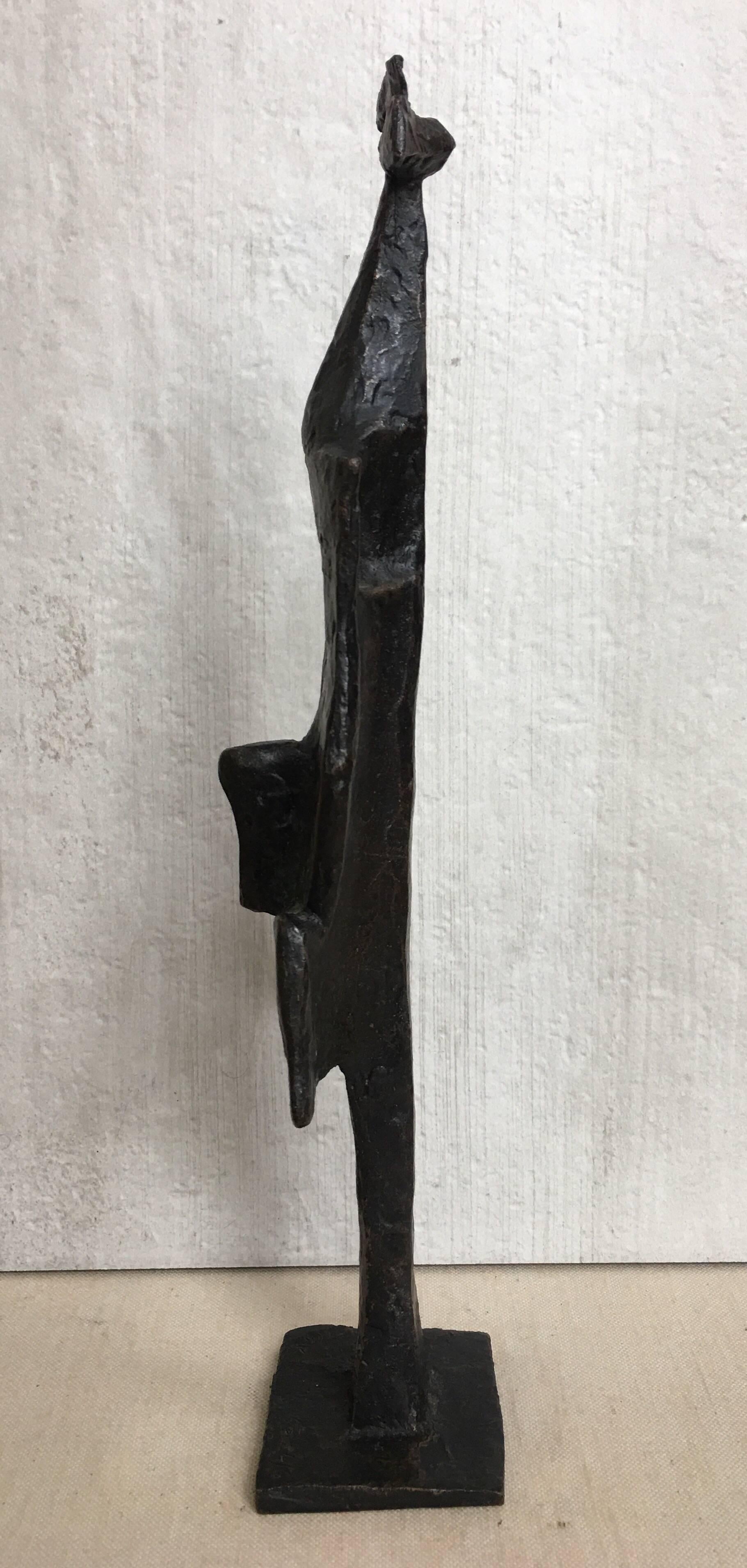 Mid-Century Modern abstract bronze metal tabletop sculpture accessory by Guitou Knoop (French, 1909-1985). Signed and dated 1965, 4/6 on base.  This work is 1 of 5 available for purchase.

 