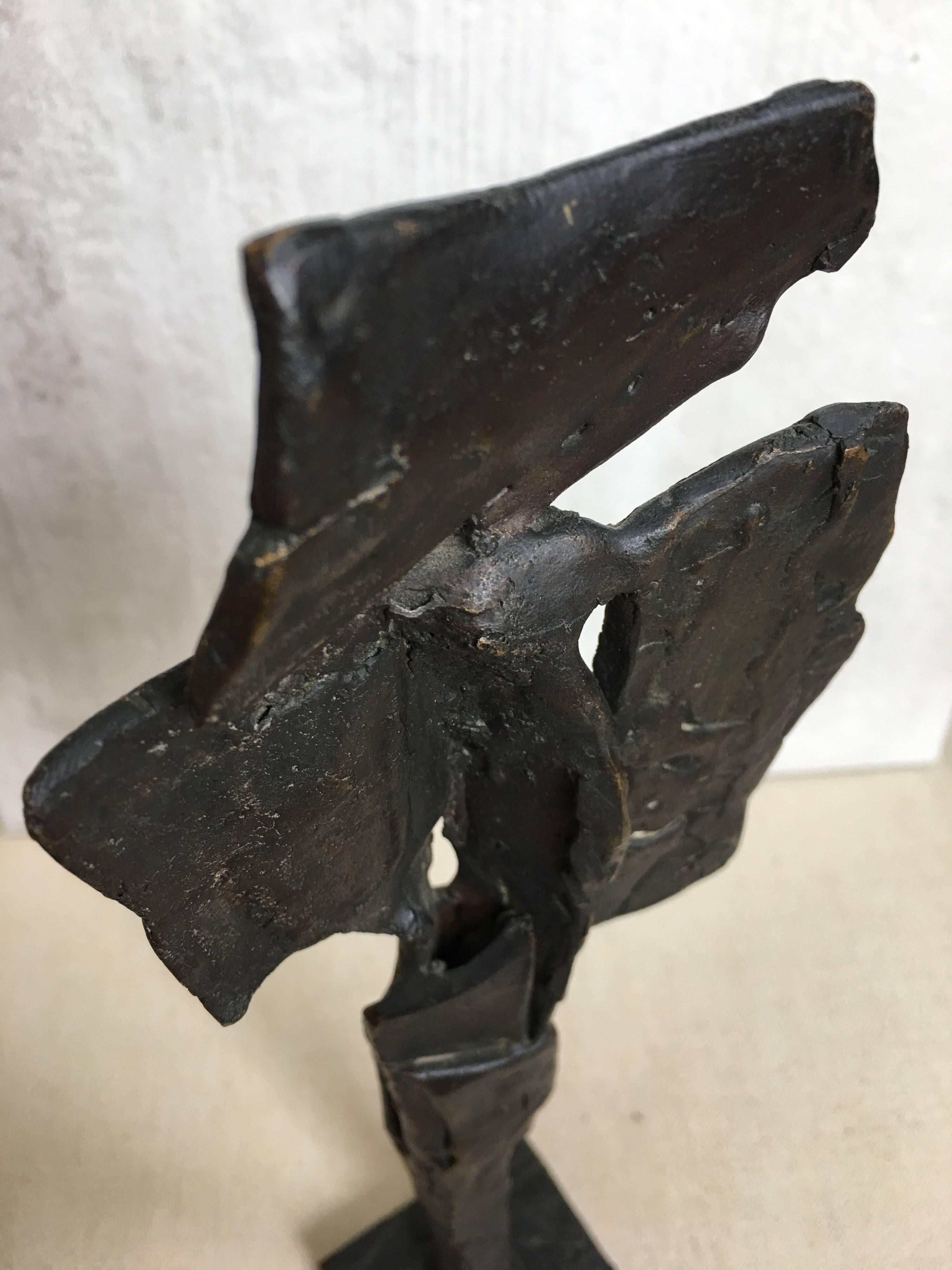 Metal Guitou Knoop Mid-Century Modern Abstract Brutalist Sculpture, France For Sale