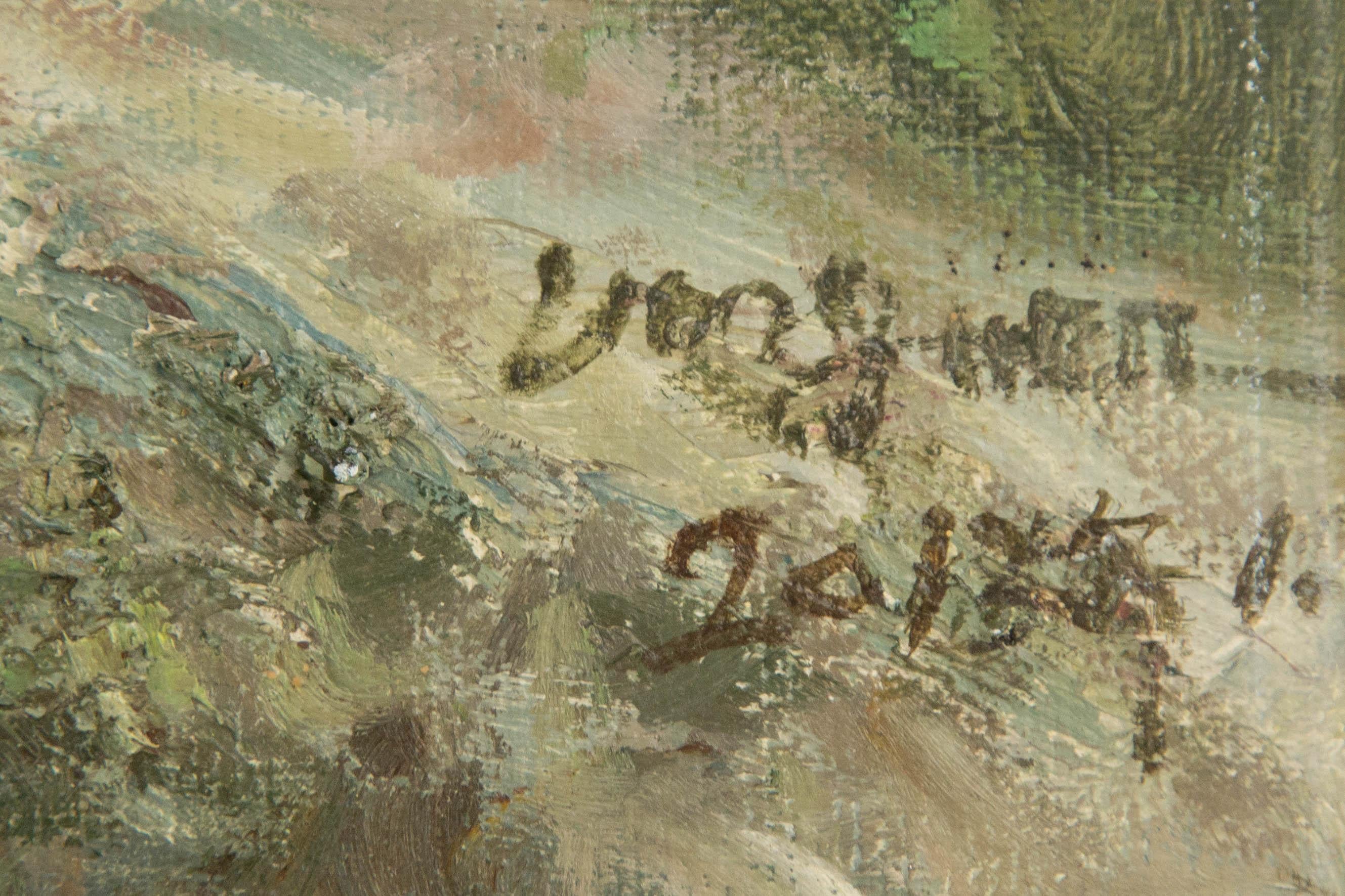 Guiwen Liang Landschaft Original Öl auf Leinwand 