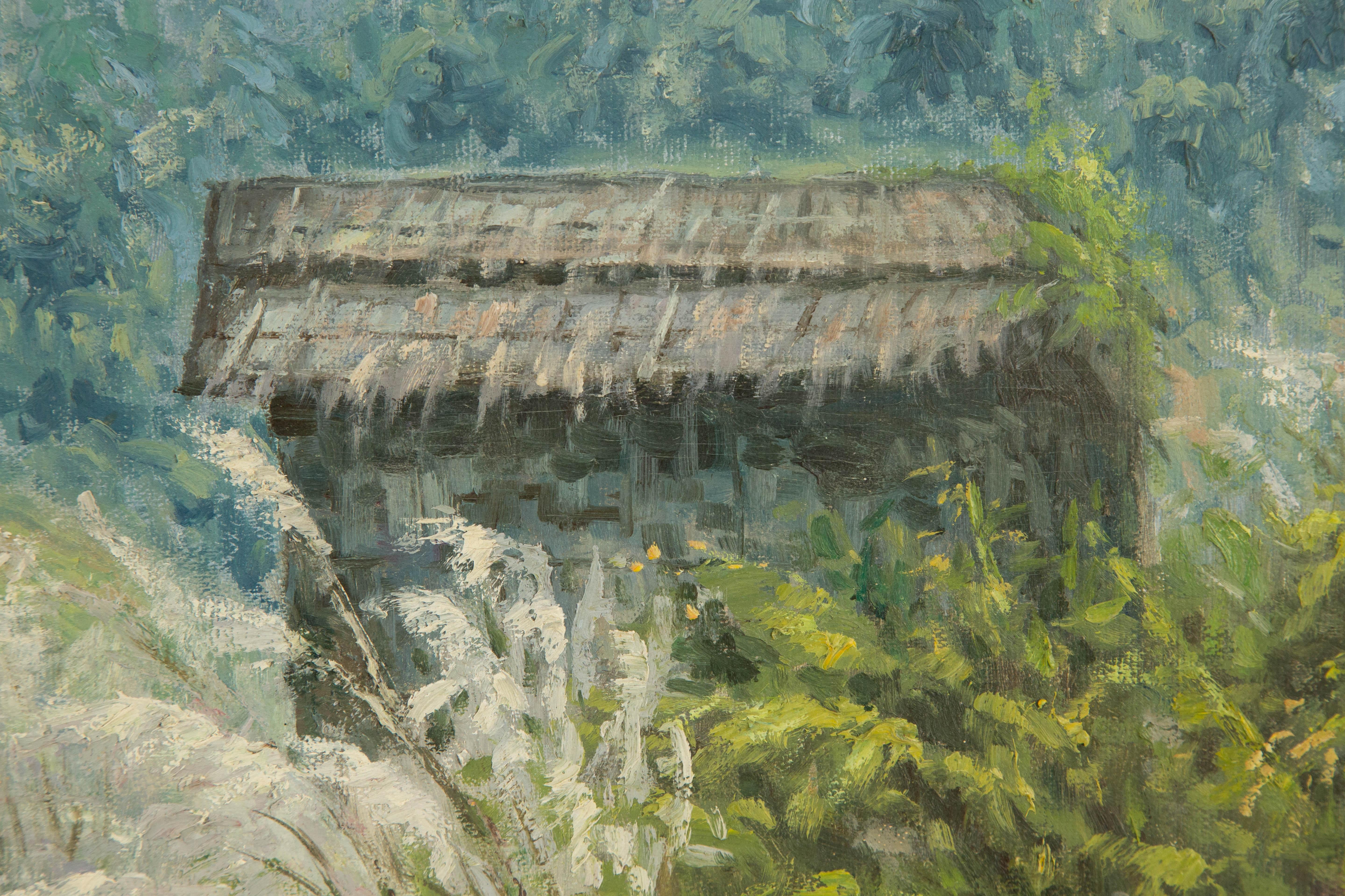 Guiwen Liang Landschaft Original Öl auf Leinwand 