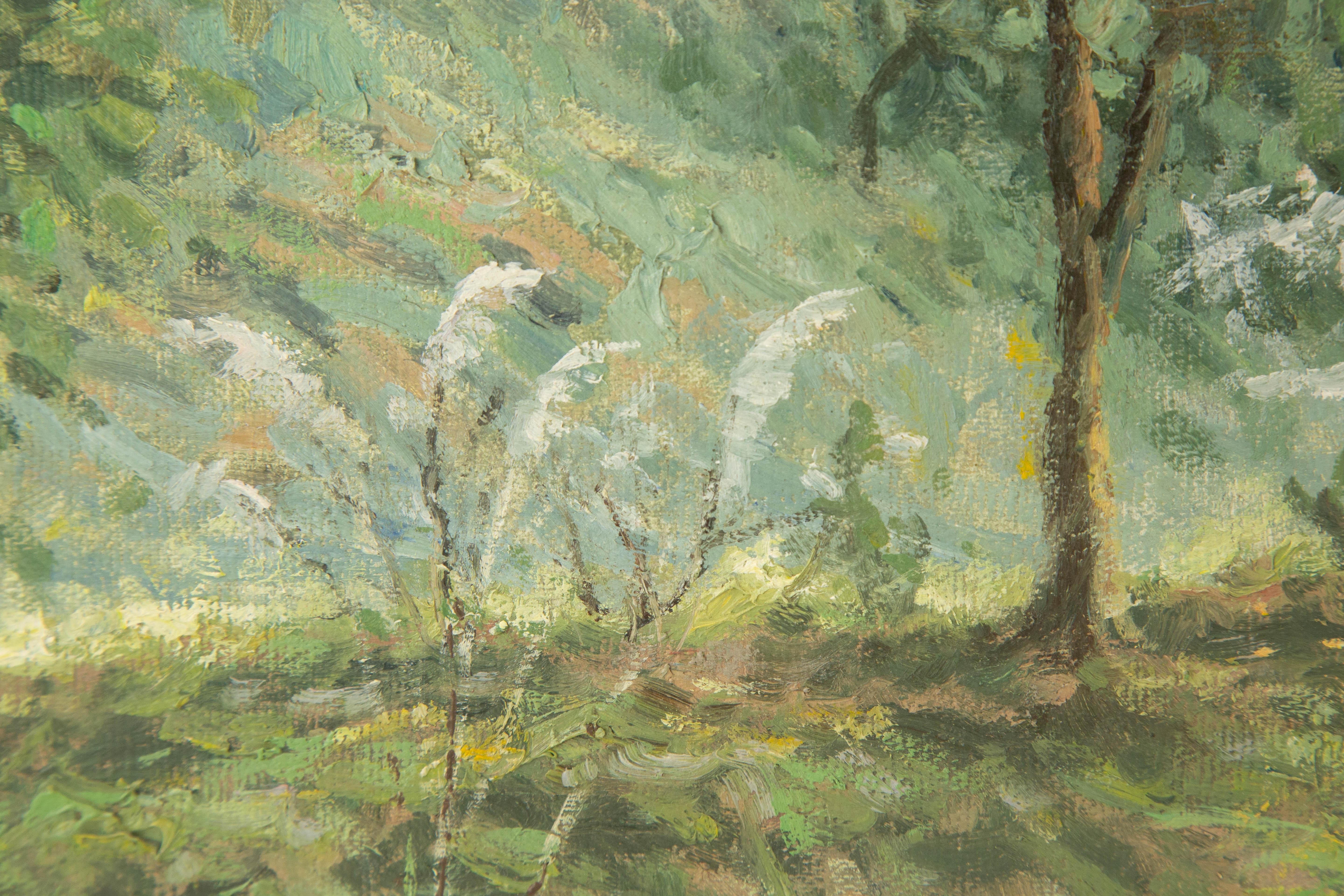 Guiwen Liang Landschaft Original Öl auf Leinwand 