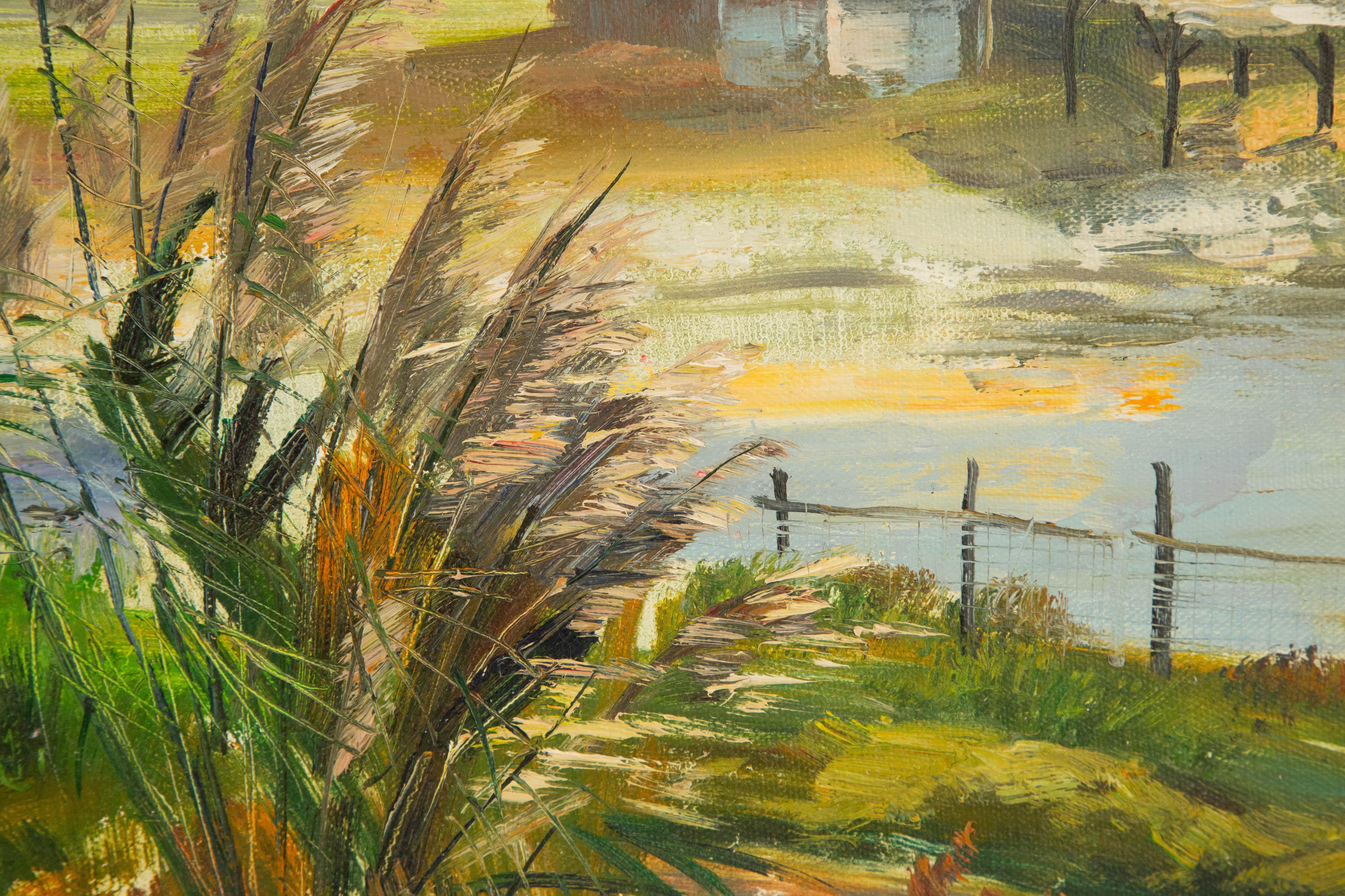 Guiwen Liang Landscape Original Oil On Canvas 